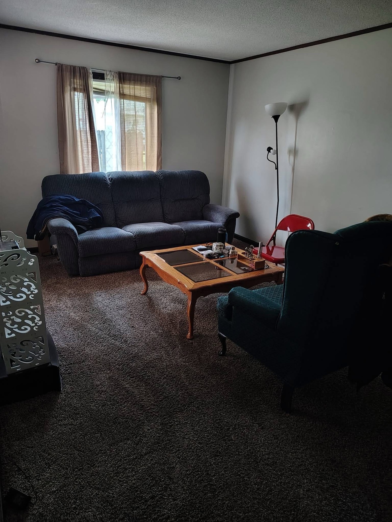Same living room tidy after cleaning